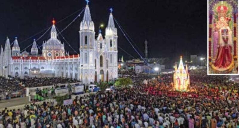 வேளாங்கண்ணி பெரிய தேர் பவனி - லட்சக்கணக்கான பக்தர்கள் பங்கேற்பு